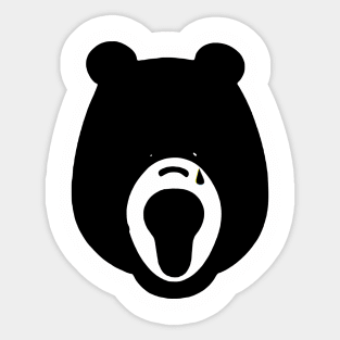 Cute Bear Grr Grr no.7  - crying rainbow tears Sticker